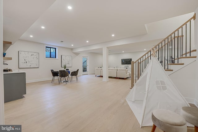 interior space with light wood-type flooring