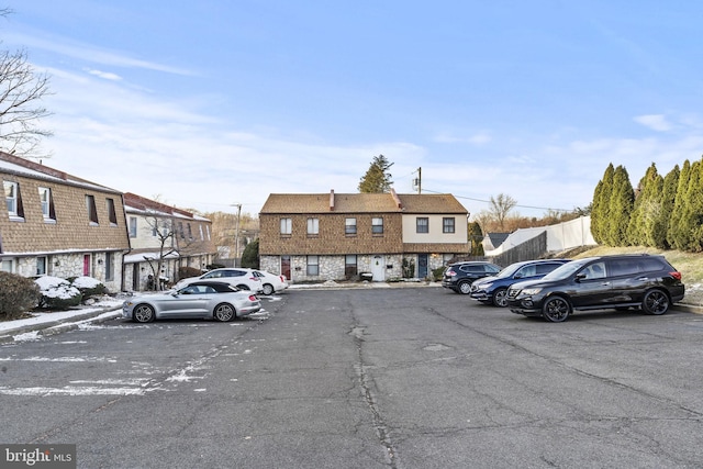 view of parking / parking lot