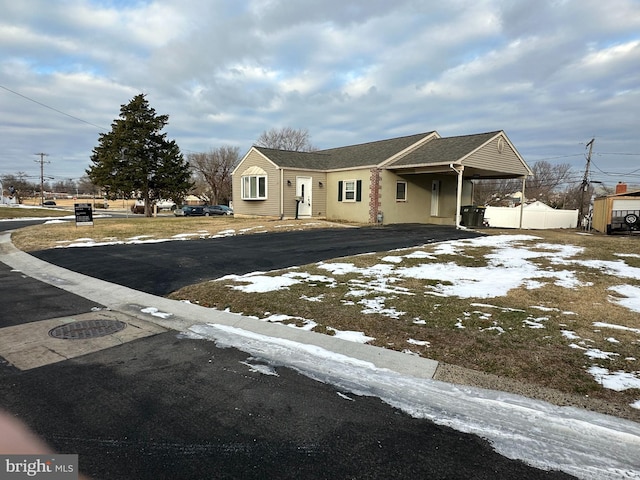 view of front of home