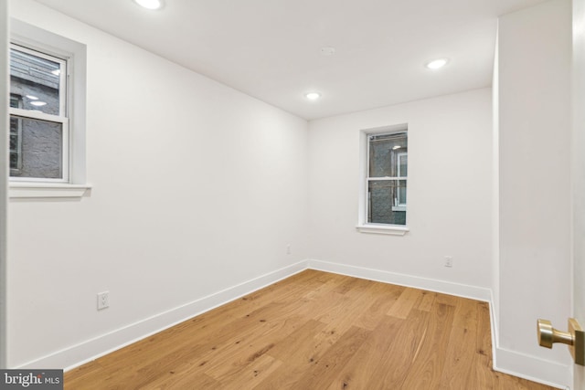 empty room featuring light hardwood / wood-style flooring