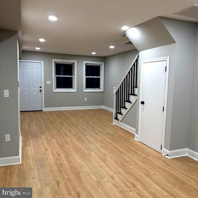 interior space featuring light hardwood / wood-style flooring