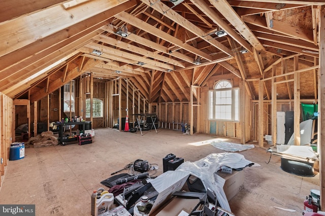 view of attic