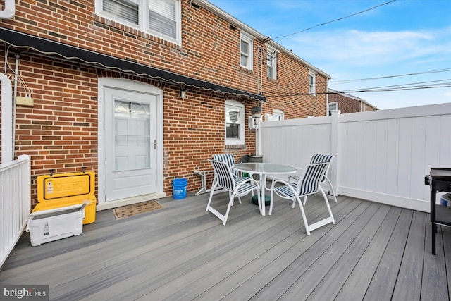 view of wooden terrace