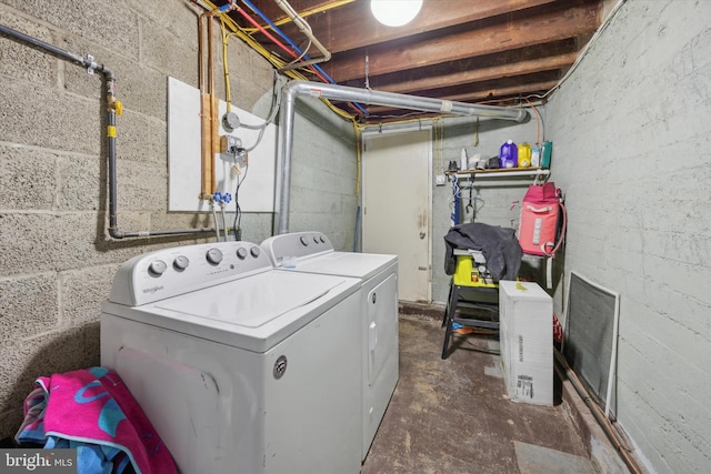 washroom featuring separate washer and dryer