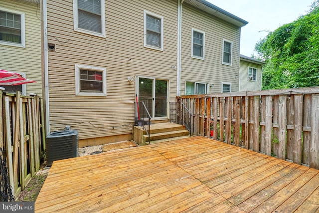 deck featuring cooling unit