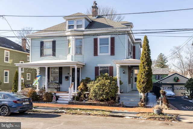 view of front of property with a porch