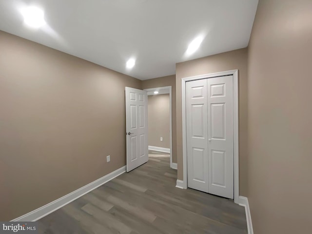 interior space with hardwood / wood-style floors