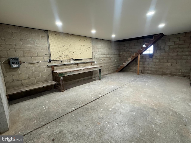 view of basement