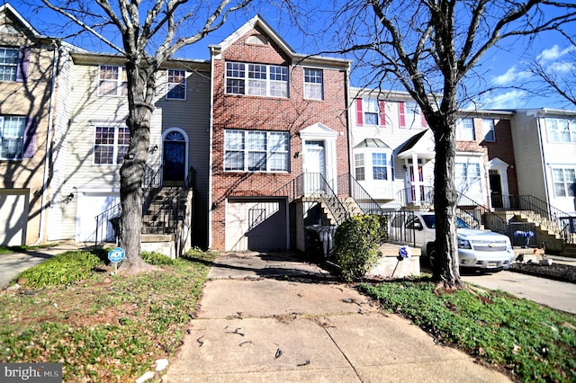 view of property featuring a garage