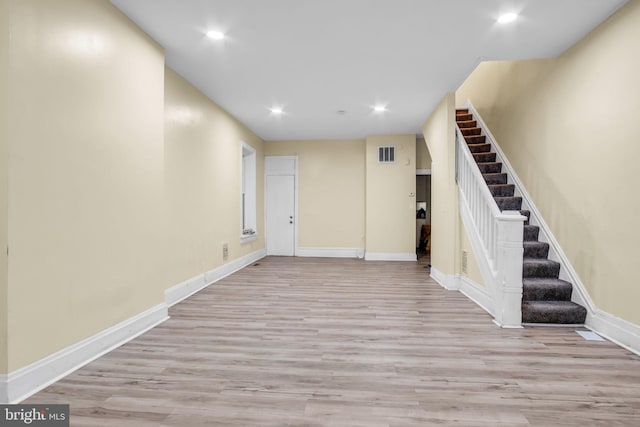 interior space with light wood-type flooring