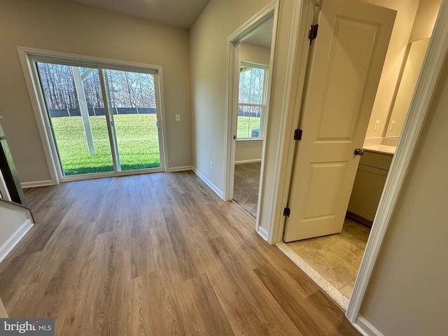 interior space featuring light hardwood / wood-style floors