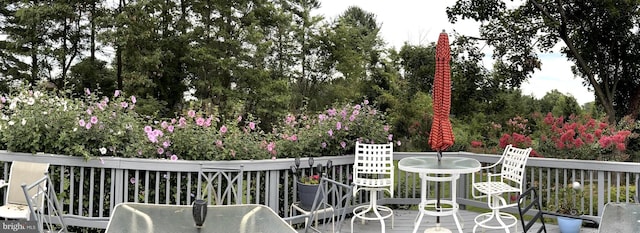 view of wooden terrace