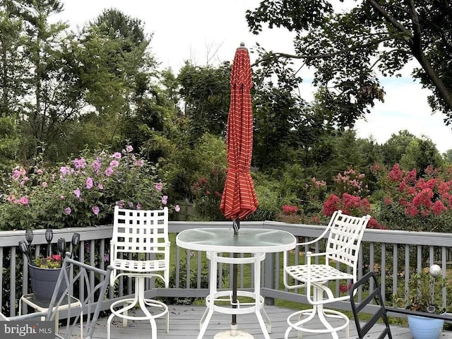 view of wooden terrace