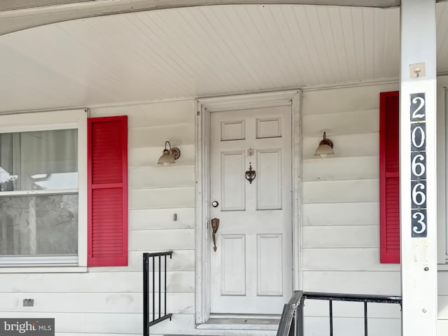 view of doorway to property