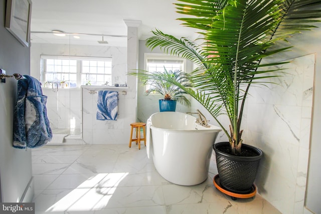 bathroom with a bathing tub