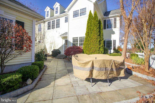 view of patio featuring area for grilling