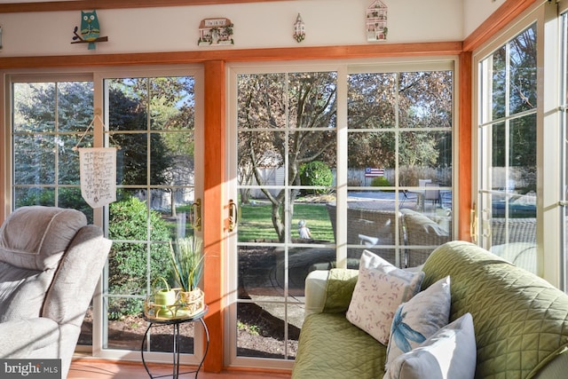 sunroom / solarium with plenty of natural light