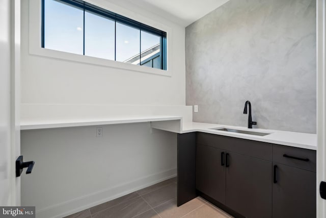 bathroom featuring tile patterned floors and vanity