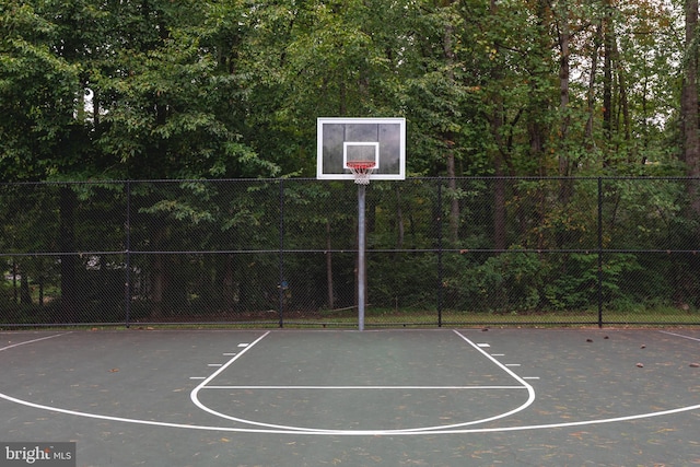 view of basketball court