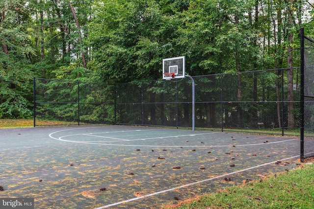 view of basketball court