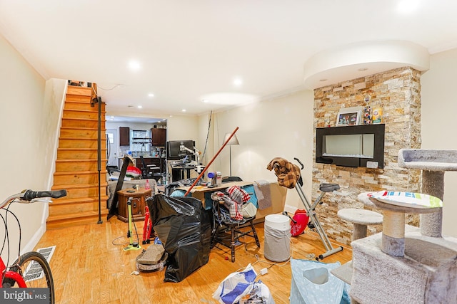 interior space featuring light hardwood / wood-style flooring