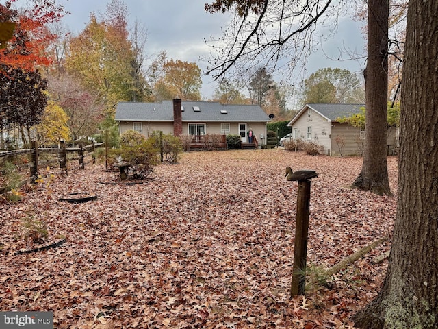 view of front of house featuring a deck