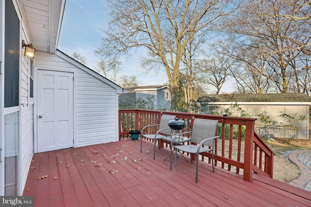 view of wooden terrace