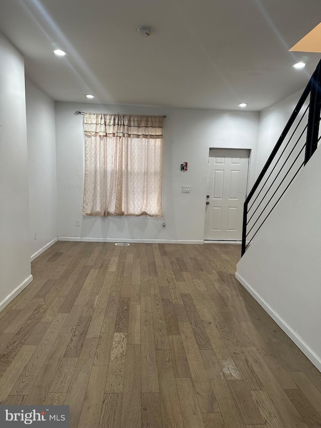 entryway featuring hardwood / wood-style floors