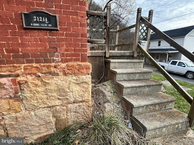 view of stairs