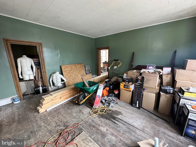 interior space with hardwood / wood-style floors