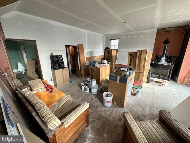 miscellaneous room featuring hardwood / wood-style flooring