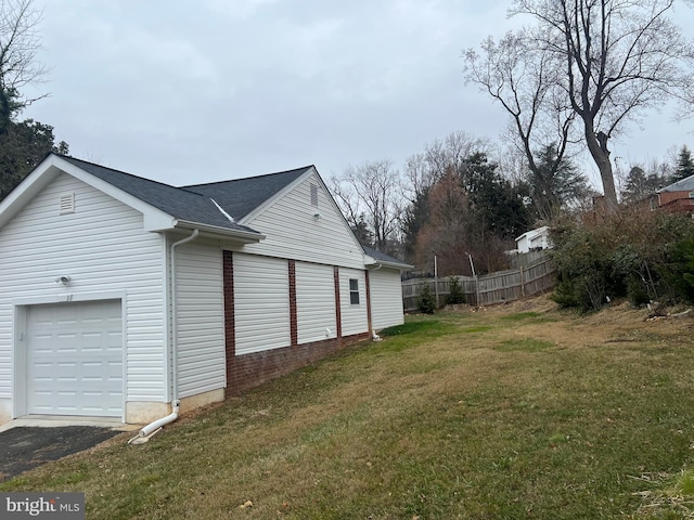 exterior space with a lawn