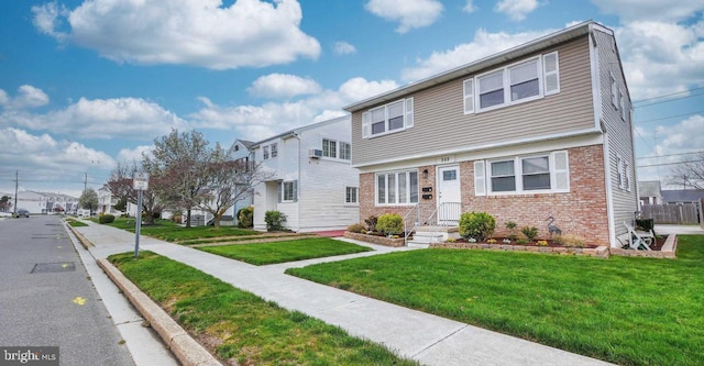 view of front of house with a front yard