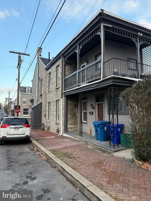 exterior space with a balcony