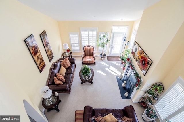 view of carpeted living room