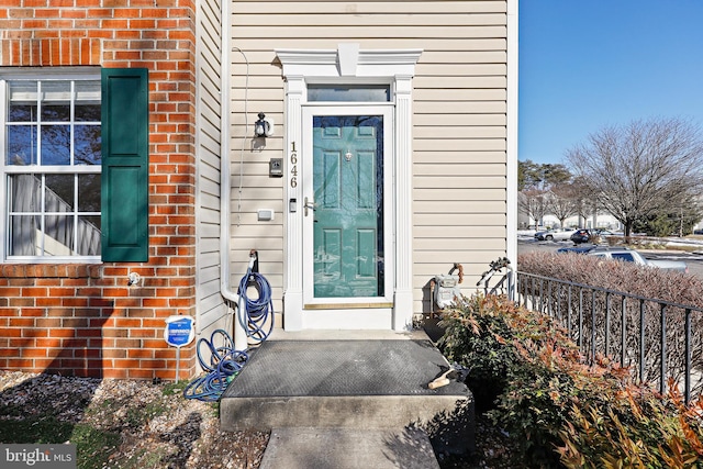 view of doorway to property