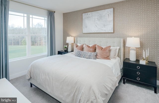 view of carpeted bedroom