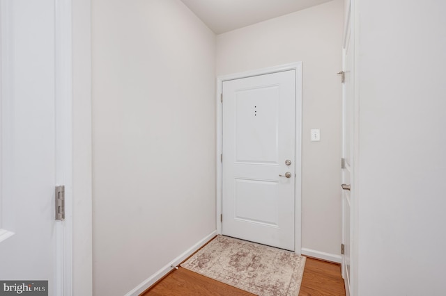 entryway with light wood-type flooring