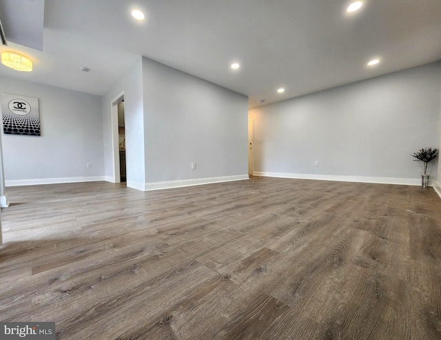 empty room featuring hardwood / wood-style floors