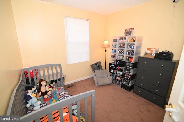 bedroom with carpet floors