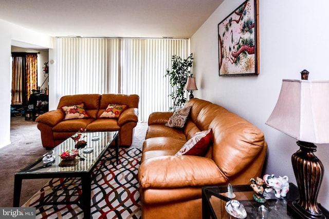 view of carpeted living room