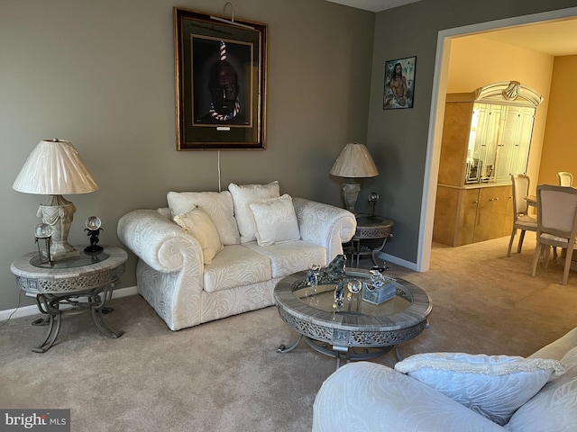 view of carpeted living room