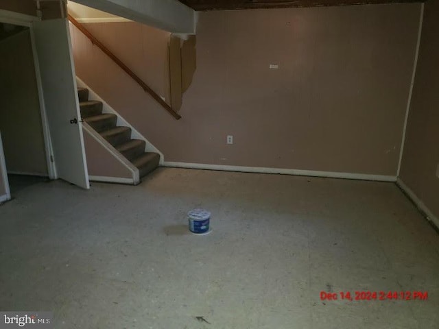 view of basement