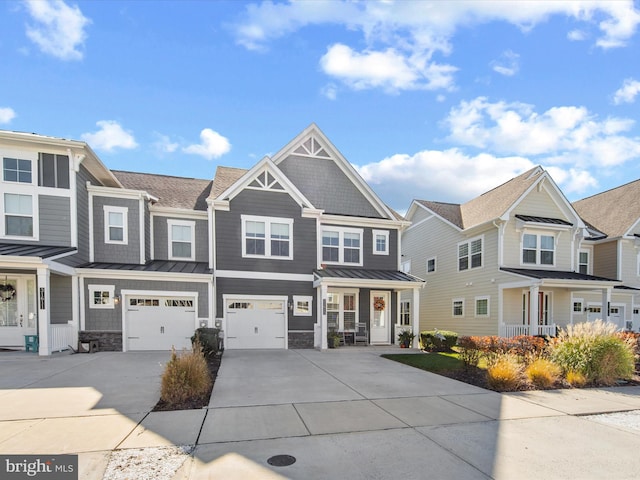 view of property featuring a garage