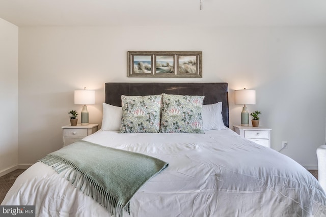 bedroom with carpet