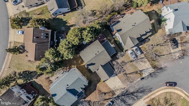 drone / aerial view with a residential view