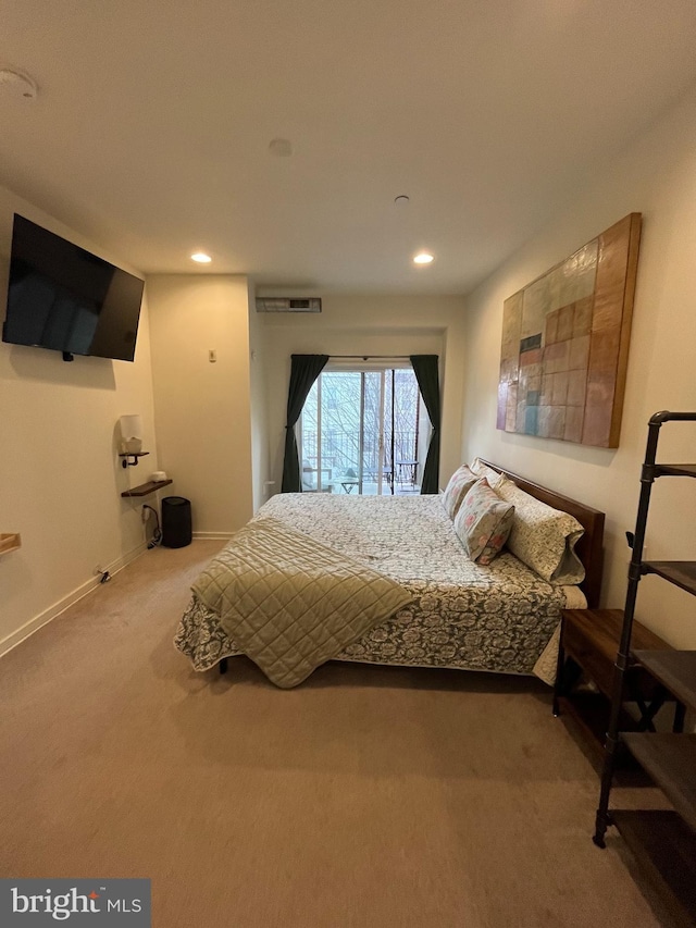 view of carpeted bedroom