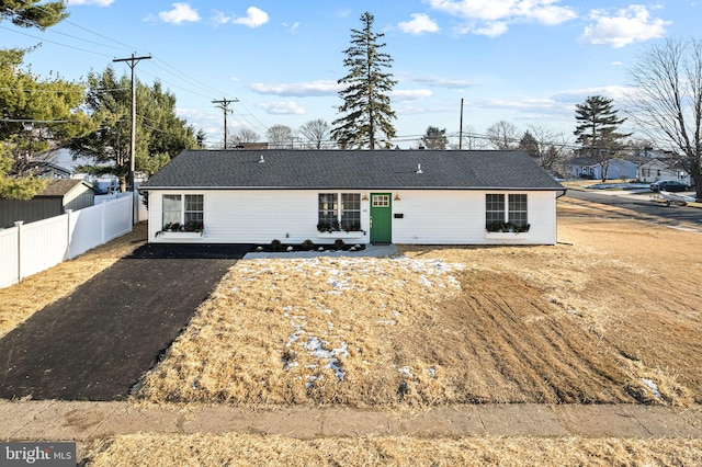 view of front of home