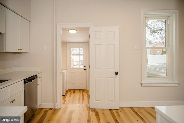 entryway featuring light wood-type flooring