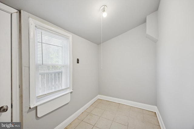 view of unfurnished dining area